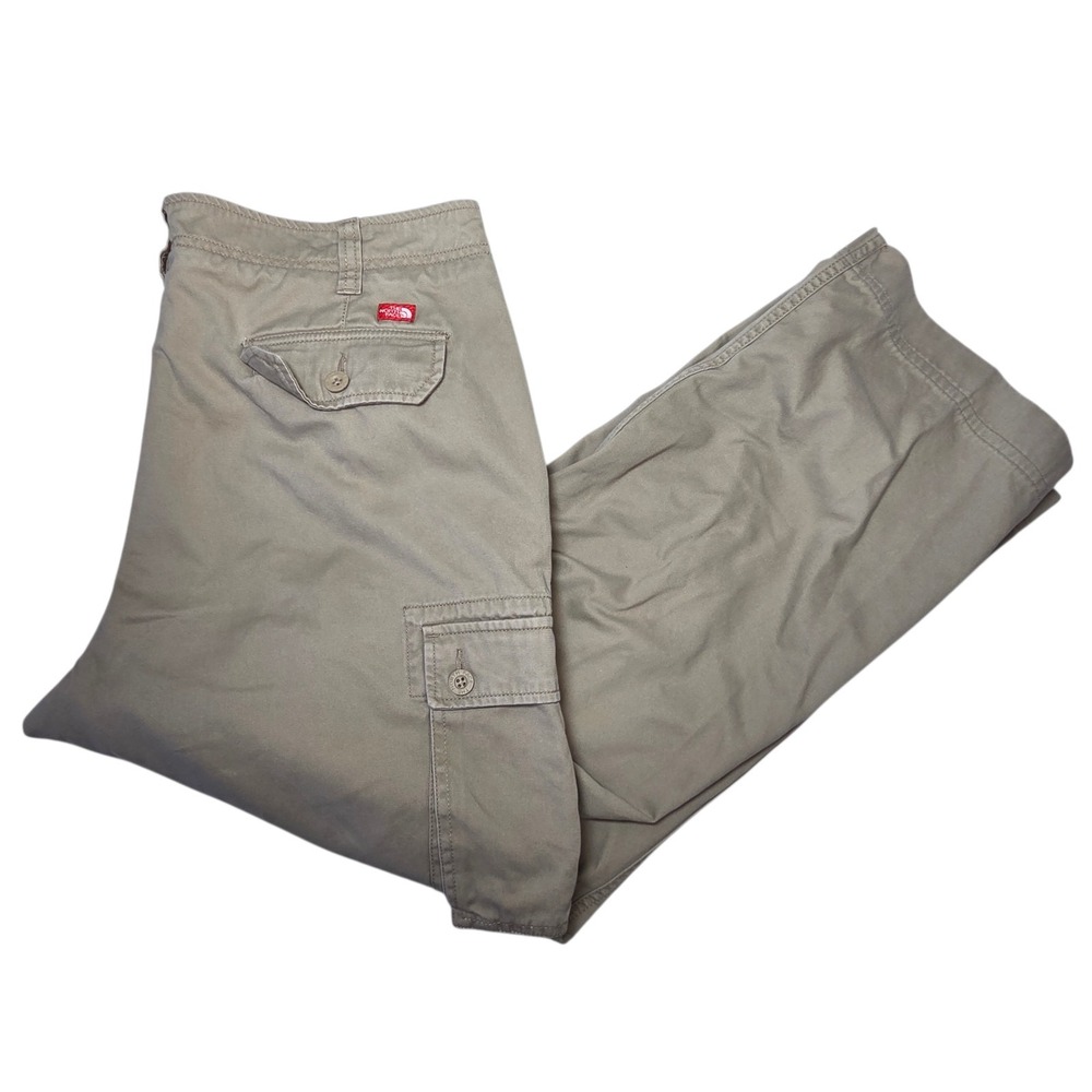 North‎ Face Cargo Pants Mens 32 Khaki Outdoor Hiking Pockets Utility 100% Cotton